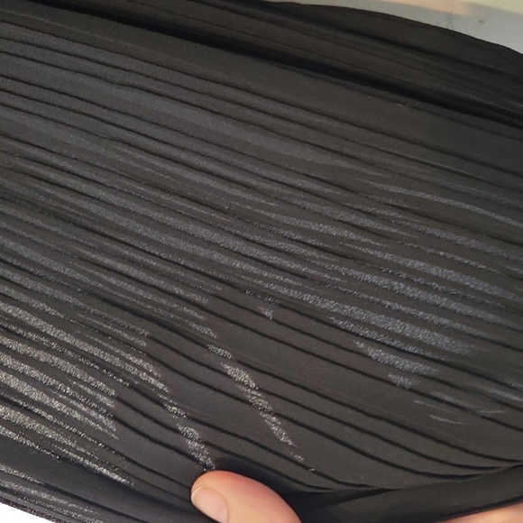 2/$15 Black Knit Sheer Sleeved Blouse (Xs) - Picture 4 of 6